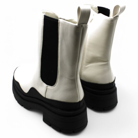 Grayce Womens Lug Sole Leather Booties - Picture 6 of 7